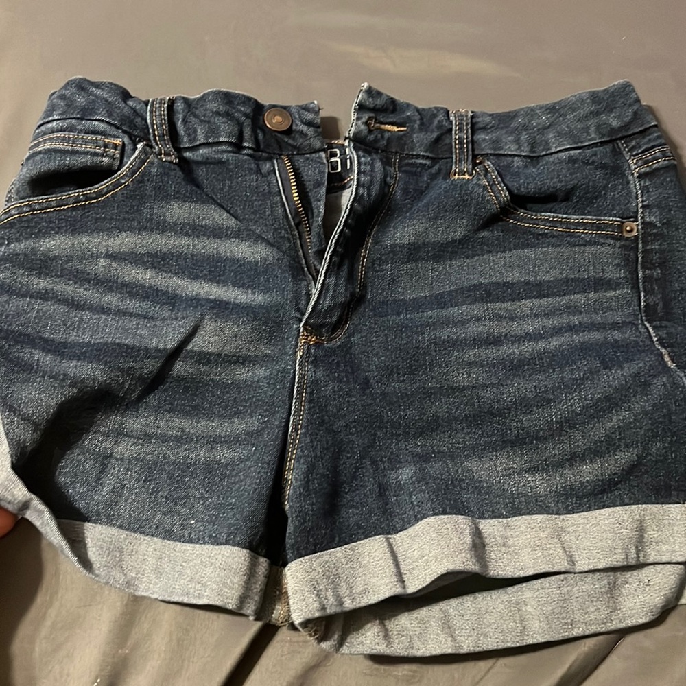 High waisted jean shorts